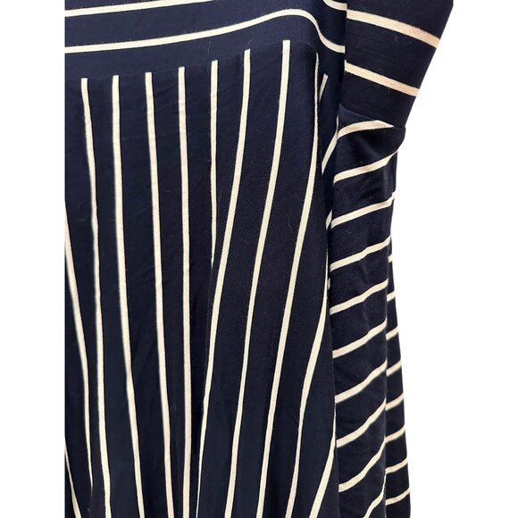 Cabi Striped Navy & White High-Low Hem Womens Skirt XL - Picture 3 of 6
